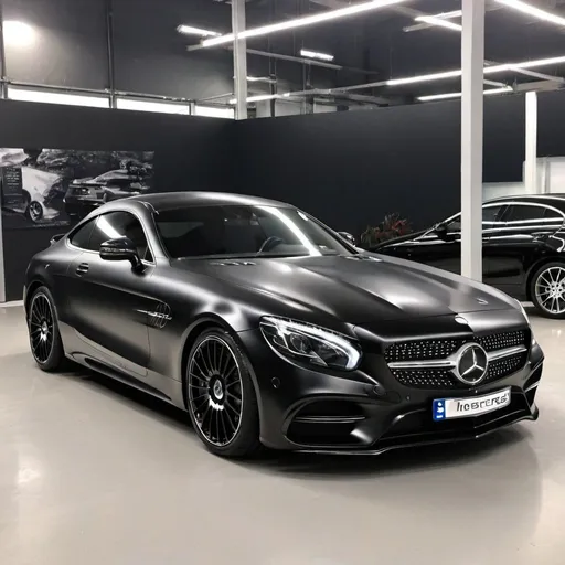 Prompt: Car Mercedes with black colour 