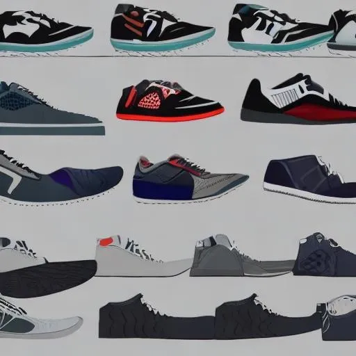 Prompt: Generate 3 variations of a new sneakers shoe design