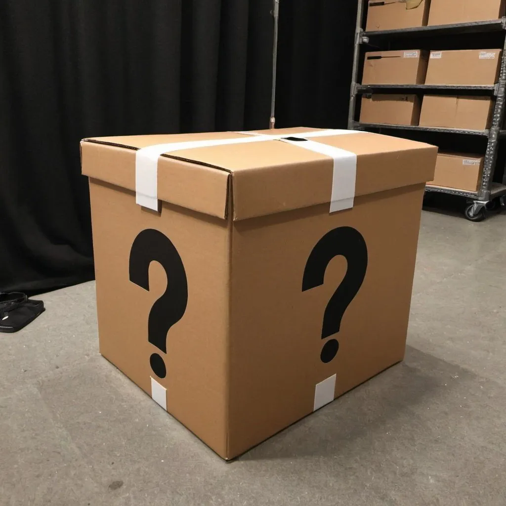 Prompt: Mystery box with cool backstage