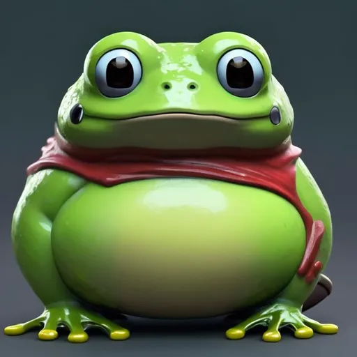 Prompt: Frog holding a knife. Appearance: The frog can have a cute, round face with big, expressive eyes. Its skin could be a vibrant shade of green, and it might have some anime-style blush marks on its cheeks. To capture the Spirited Away aesthetic, you could give it a slightly mystical or otherworldly vibe.
Body: The body can be chubby and endearing, reminiscent of the frogs in Studio Ghibli movies. You can add some subtle details like small webbed feet and hands.
Clothing: If you want to add clothing, you could give it a little scarf or a tiny kimono, similar to the outfits worn by characters in Spirited Away.
Knife: If you want the frog to hold a knife, you can place it in one of its hands. Make sure it's a small, harmless-looking knife suitable for an anime character. You can add a playful expression to the frog's face to indicate that it's not a menacing character but rather a mischievous one.