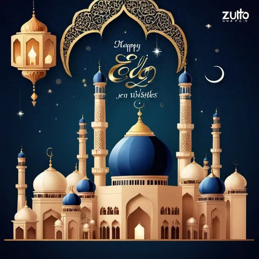 Prompt: Eid wishes by company named Zutoi
