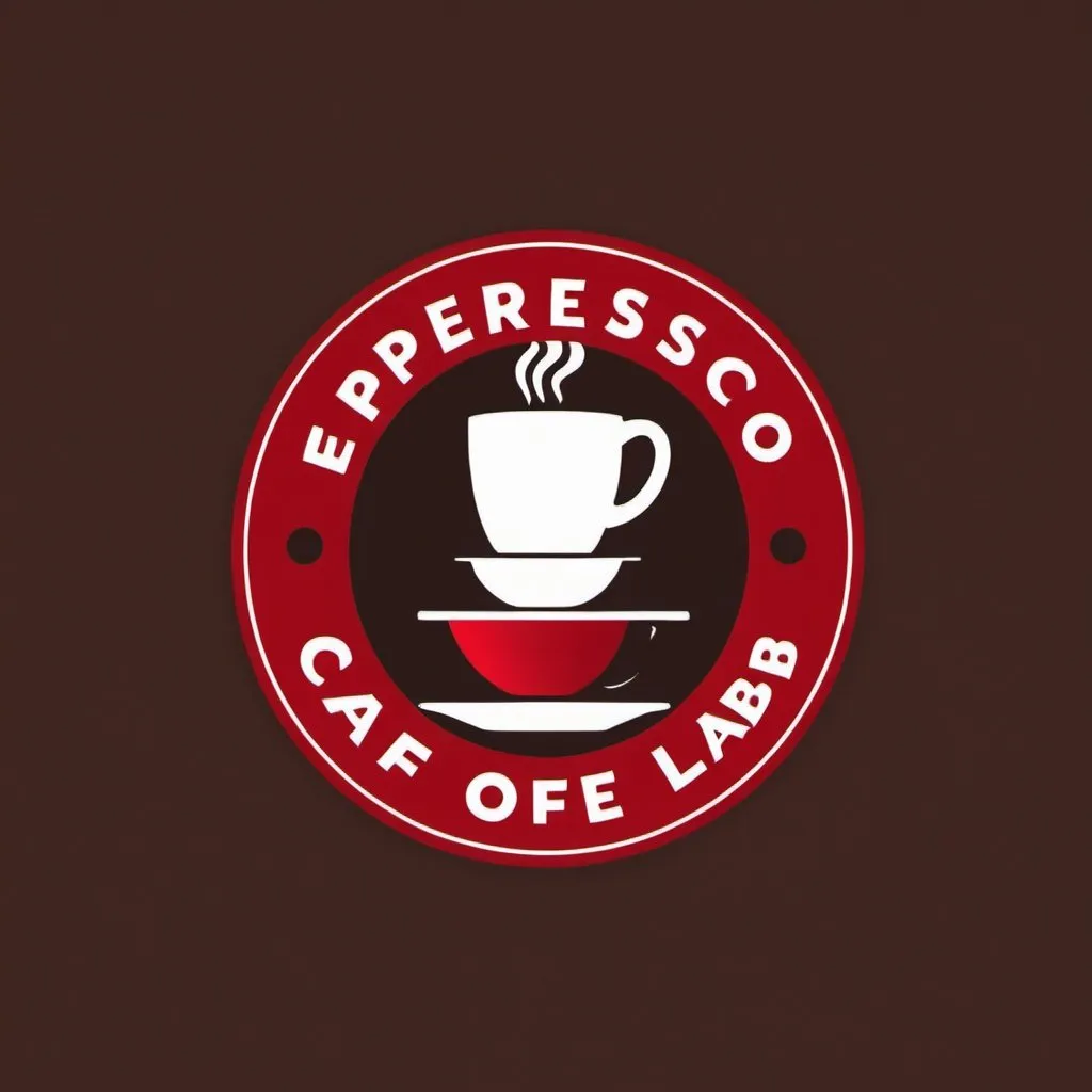 Prompt: I want a logo for a cafe called espresso lab with the color red modern
