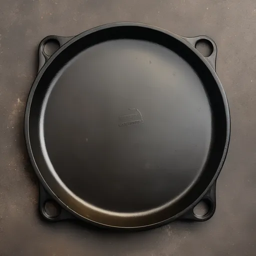 Prompt: A seamless cast iron plate