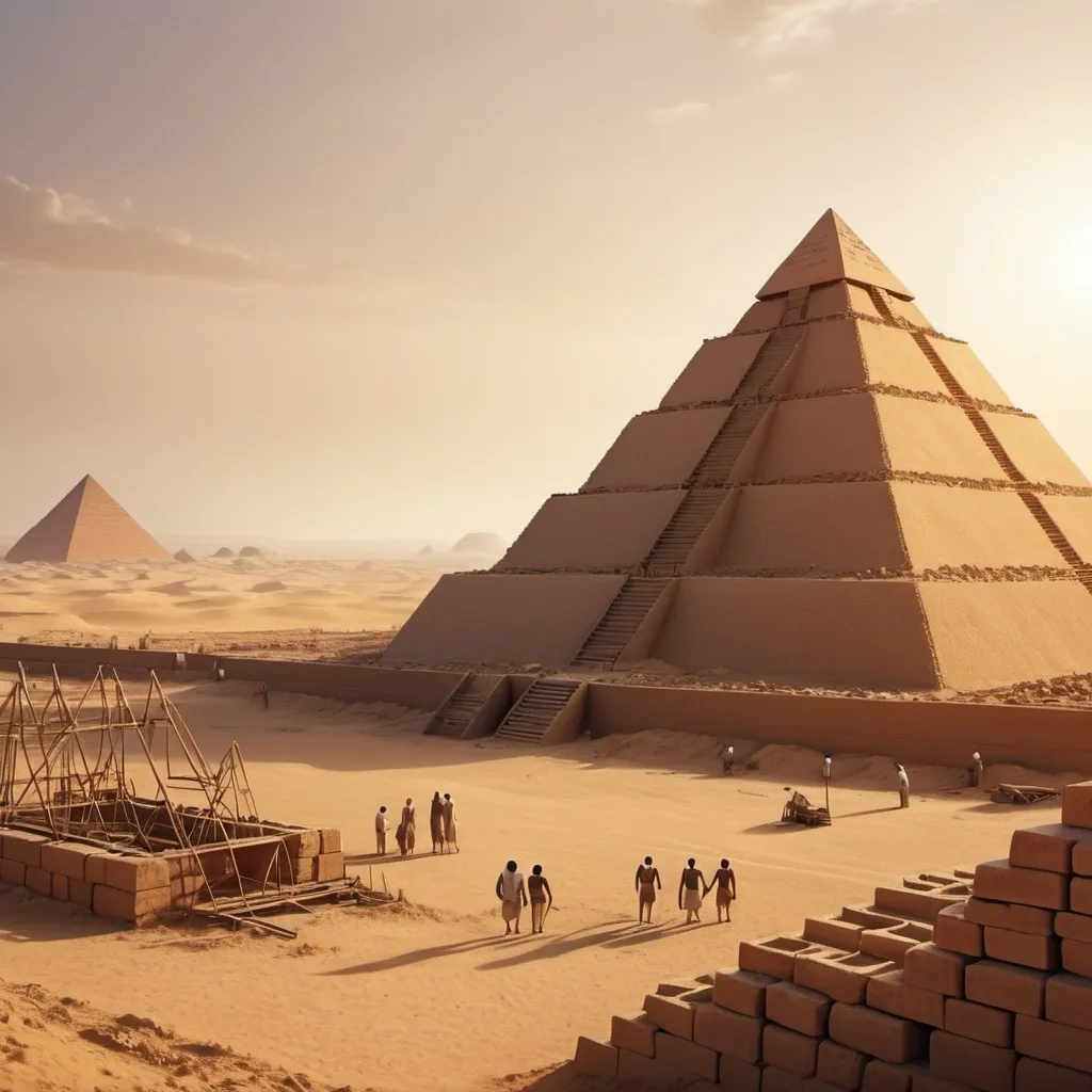 Prompt: Construction of Pyramids