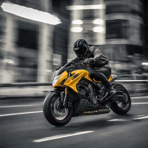 Prompt: motorcycle in motion, captured with long exposure photography Nikon D850 DSLR camera f/4. ISO 200

got an logo of www.gloriuseducation.com on the side
