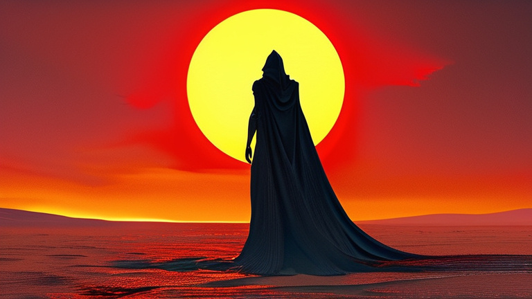 Prompt: ancient demon, (menacing) presence, standing in a vast desert, (dramatic) red sky casting an eerie glow, (highly detailed) scales glimmering, ominous shadow underfoot, shifting sands in the foreground, (epic atmosphere) enhancing the feeling of isolation, (4K) resolution, intricate texture, (cinematic) composition, evoking a sense of ancient dread and dark mystique.