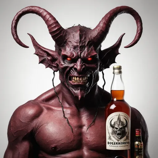 Prompt: Koskenkorva booze as a demon