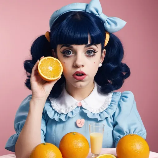 Prompt: Melanie Martinez   Orange juice  



