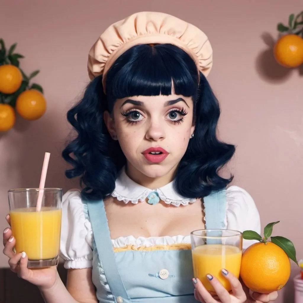 Prompt: Melanie Martinez   Orange juice  



