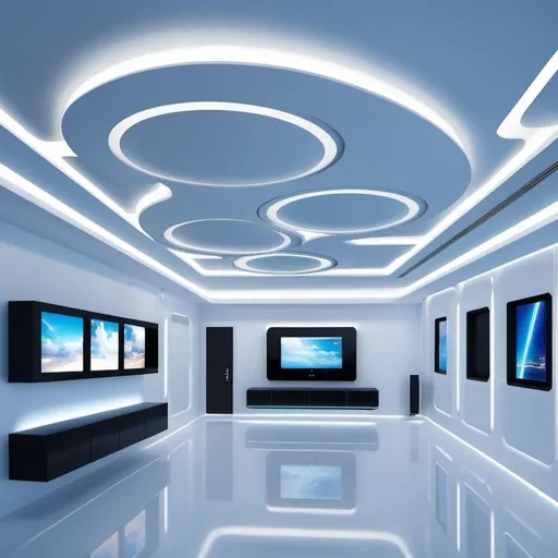 Prompt: futuristic ceiling panels 