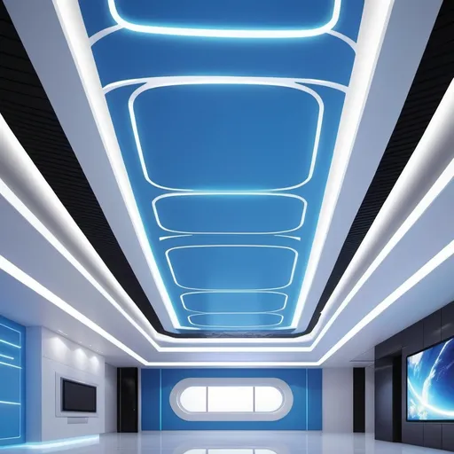 Prompt: futuristic ceiling panels 