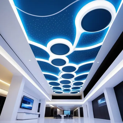 Prompt: futuristic ceiling panels 