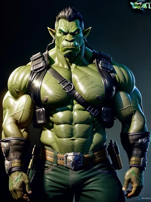 Prompt: perfect composition, {40 year old}, extremely muscular {Green Warcraft Orc} bodybuilder, {Green skin}, wearing {bulletproof vest and trench coat}, {short black hair}, mouth tusks, extra masculine, peak fitness, asymmetric scars, determined expression, 8k eyes, detailed face, wlop, stanley artgerm lau, artstation, hd, octane render, hyperrealism intricate details, 8k, cinematic volumetric light, proportional, art trending on artstation, sharp focus, studio photo, intricate details, highly detailed, intricate artwork masterpiece, ominous, intricate, epic, trending on artstation, highly detailed, vibrant, production cinematic character render, ultra high quality model, 