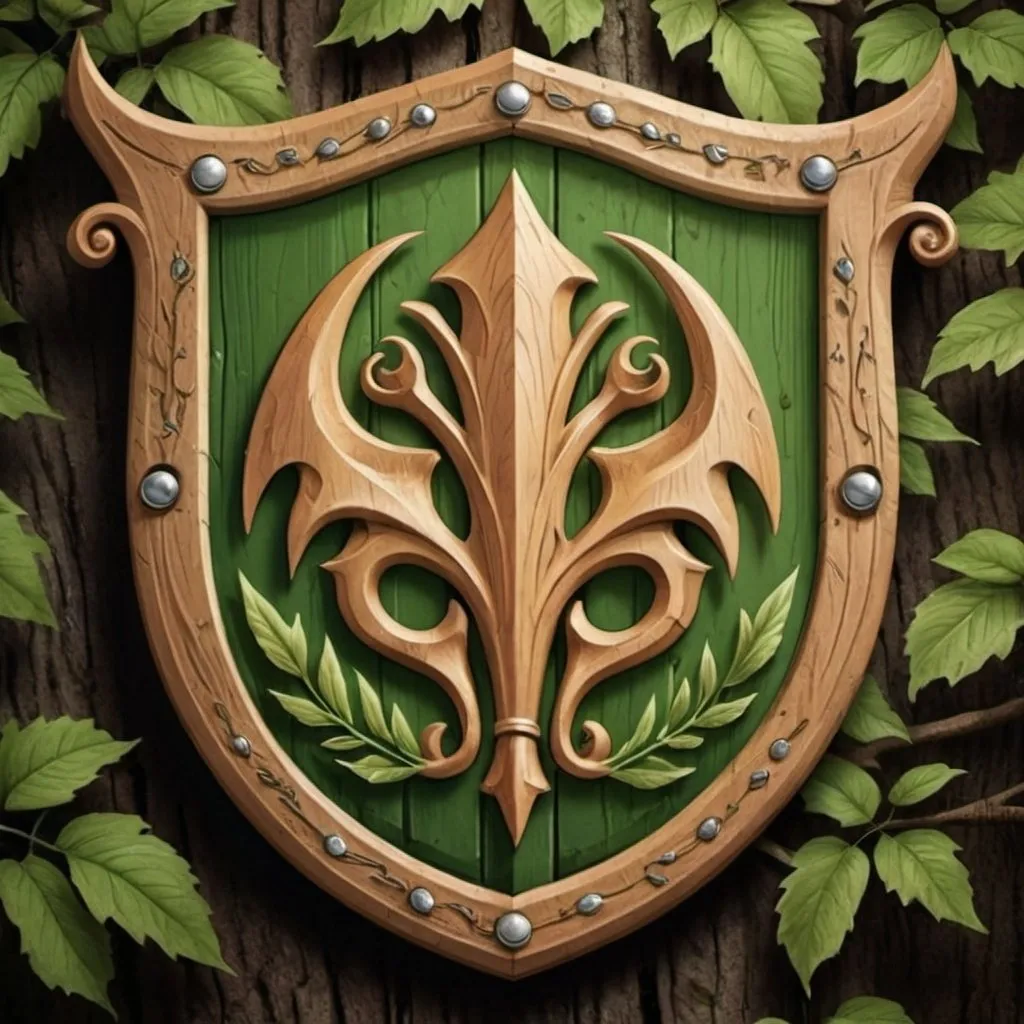 Prompt: Wood Elf Coat of Arms
 