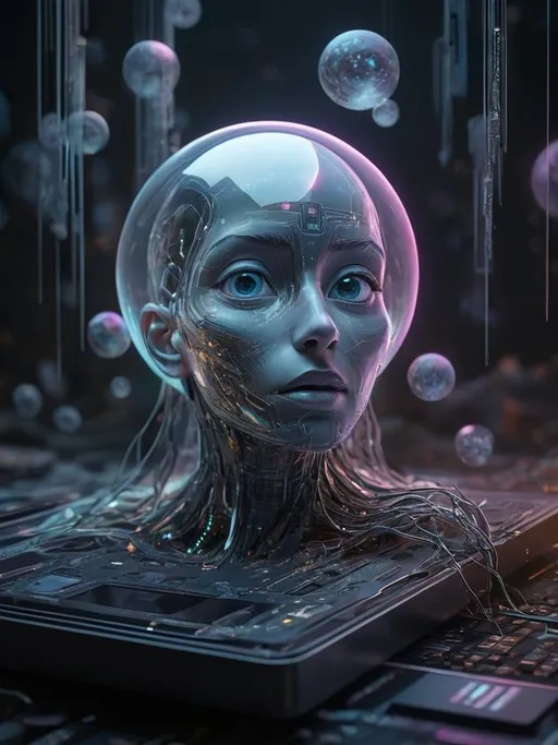 Prompt: "Transform the provided image into a unique digital artwork by applying a layered, thematic digital art style. Use these steps:

Core Concept: Reimagine the image's story as something metaphysical, futuristic, or mythic (e.g., 'a data-ghost in a forgotten server,' 'a celestial entity viewing our world,' or 'an archeological artifact from a digital realm').

Visual Style: Blend 2-3 of these techniques:

Cyber-Graft: Replace organic textures with mechanical or crystalline elements.

Glitch-Aesthetic: Introduce intentional digital artifacts like pixel sorting, scan lines, or RGB shift.

Ethereal Overlay: Add subtle holographic textures, light leaks, or particle effects.

Blockchain Narrative: Define a unique trait or utility (e.g., 'This NFT changes with the season' or 'Holder receives access to a hidden AR filter').

Output: Render in 4K resolution with a transparent or dark background to emphasize the subject."