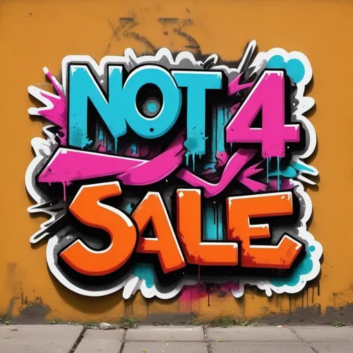 Prompt: generate not 4 sale grafitty sticker