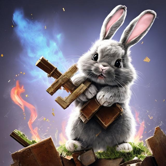 Prompt: Destruction bunny