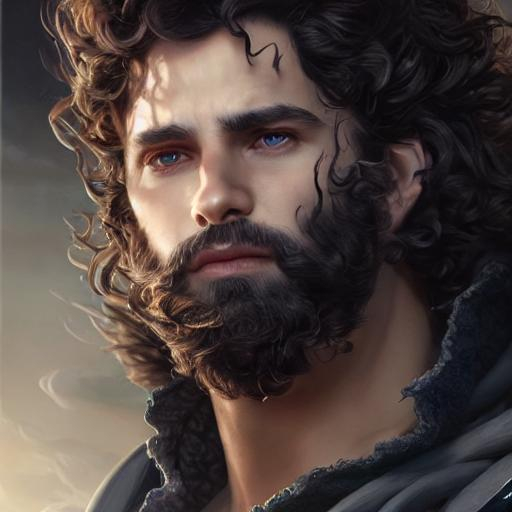 Prompt: Portrait of Hades with wavy hair and with cute face, nature, perfect composition, hyperrealistic, super detailed, 8k, high quality, trending art, trending on artstation, sharp focus, studio photo, intricate details, highly detailed, by greg rutkowski, Ancient Greece, beautiful