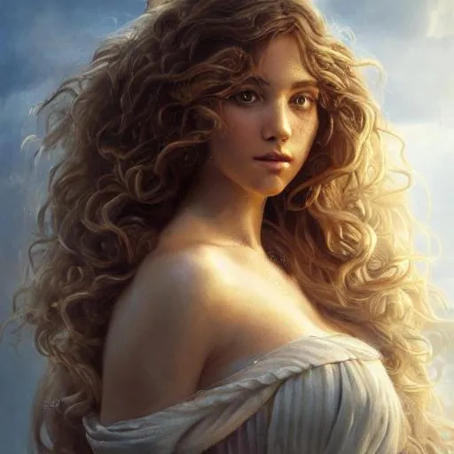 Prompt: Portrait of Aphrodite with wavy hair and with cute face, heart background, perfect composition, hyperrealistic, super detailed, 8k, high quality, trending art, trending on artstation, sharp focus, studio photo, intricate details, highly detailed, by greg rutkowski