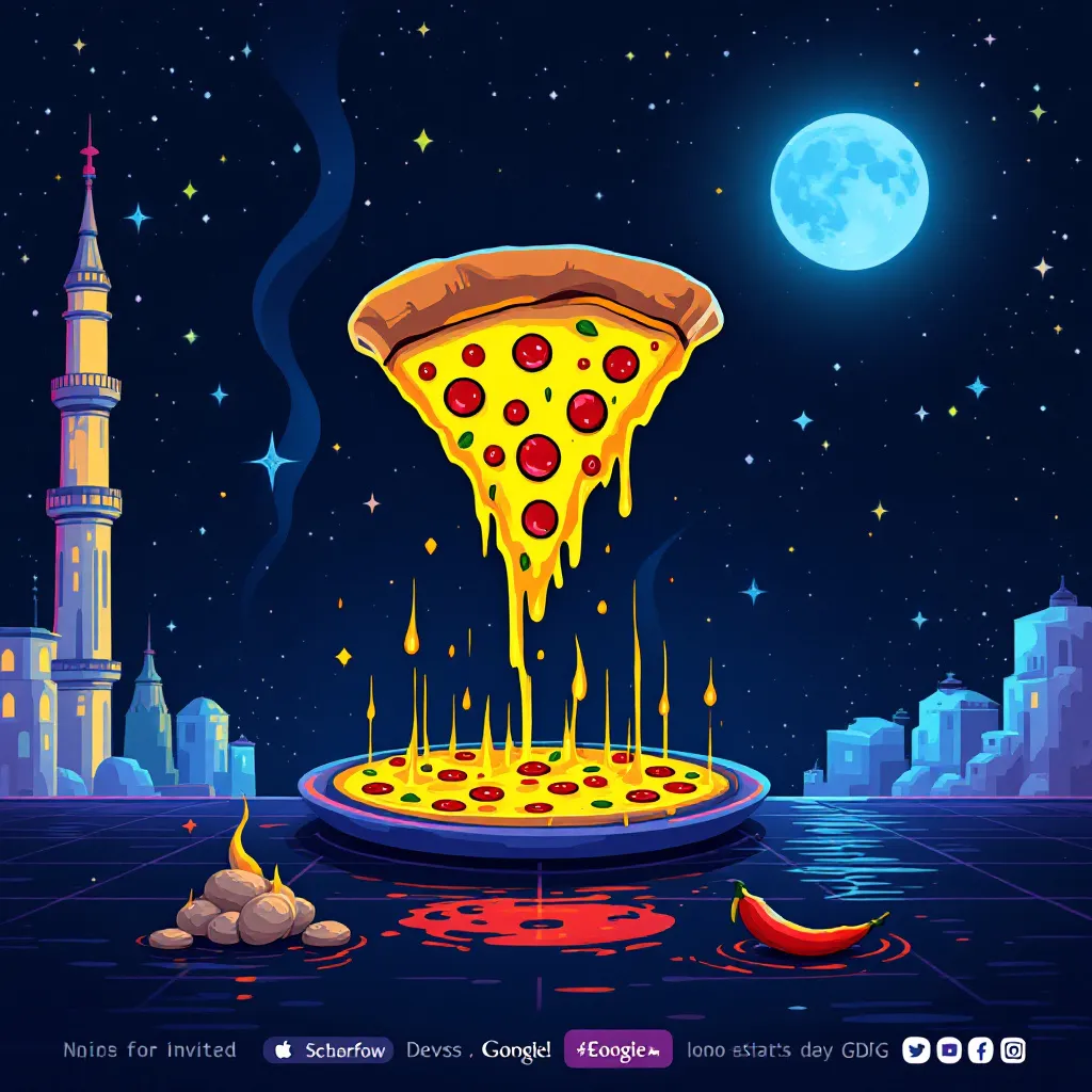 Prompt: create an invitation for an meet up called pizza nigth for devs by gdg