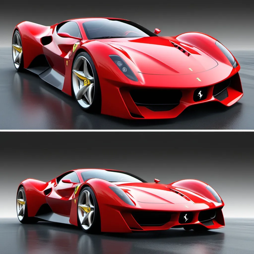 Prompt: a ferrari in 2025