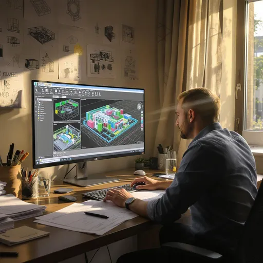 Prompt: a person doing Revit works
