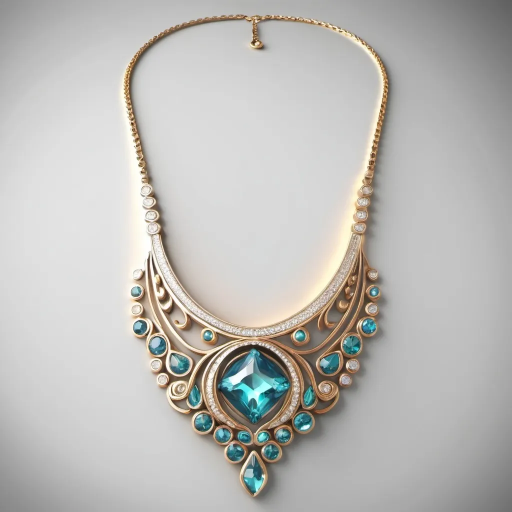 Prompt: Design a jewellery necklace it should look like it’s designed in a app