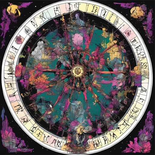 Prompt: wheel of fortune dark tarot 
