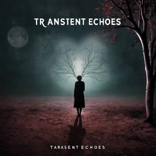 Prompt: Transient Echoes, an album cover about affection, loss, healing and closure