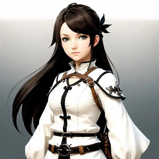 Prompt: protagonist in bravely default style