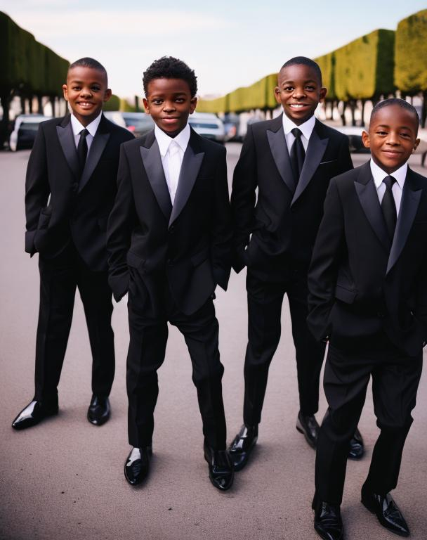 Prompt: black boys in paris
