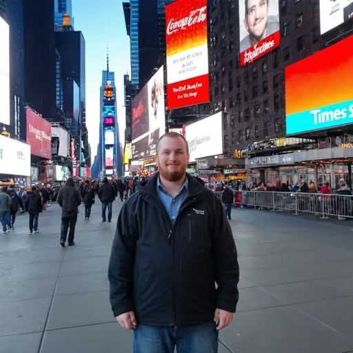 Prompt: Me standing in newyork Times Square 