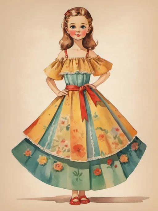 Soviet style, poster, magnetic dress up for children