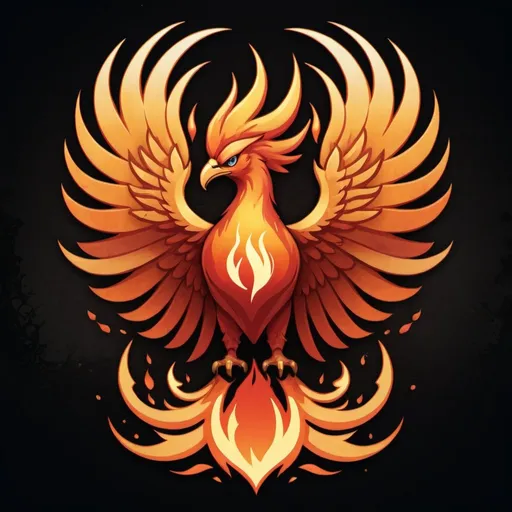 Prompt: "Phoenix Rising" Icon: This icon depicts a stylized phoenix emerging from flames, representing rebirth and renewal amidst destruction. It serves as a symbol of hope for players as they navigate the challenges of the post-apocalyptic world.