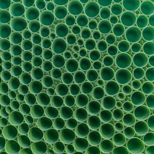 Prompt: microalgae cell structure with blank background
