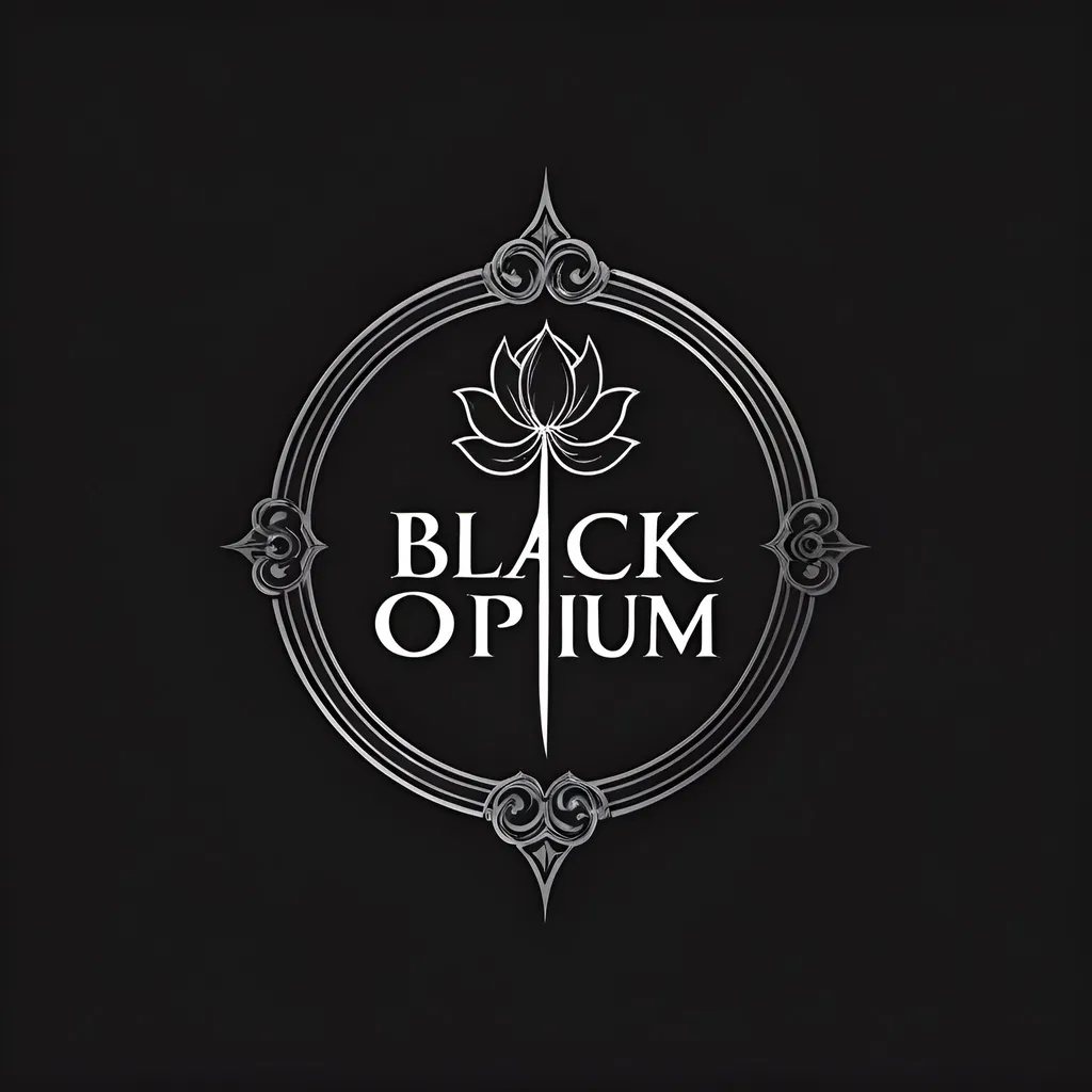 Prompt: A minimalist, dark and moody logo for a band called "Black Opium". The logo should feature the band name "Black Opium" in a stylized, almost gothic-inspired serif font. The logo should have a black and white color scheme, with perhaps some subtle shades of gray. The overall aesthetic should evoke a sense of mystery, danger and high-end sophistication. The layout and composition should be balanced and visually striking. Avoid any overly complex or cluttered elements.