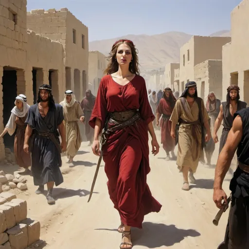 Prompt: harlot Rahab in the city of Jericho
