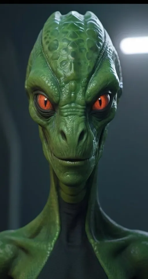 Prompt: a reptilian sci-fi alien