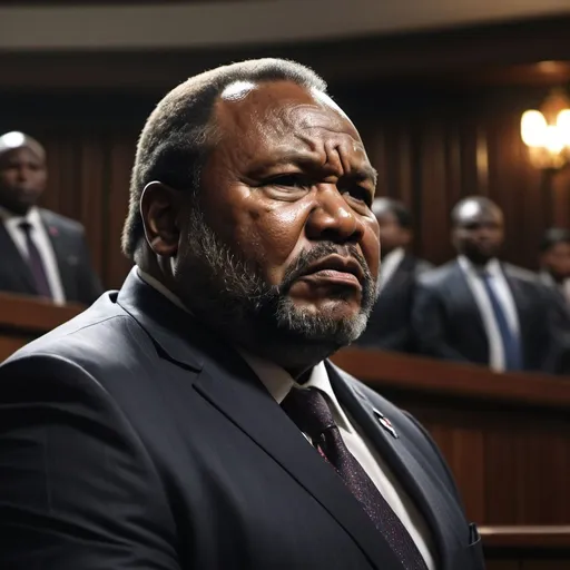 Prompt: Make Prime Minister James Marape cry for losing the vote of no confidence.