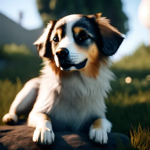 Prompt: a high quality adorable dog realistic unreal engine 8k