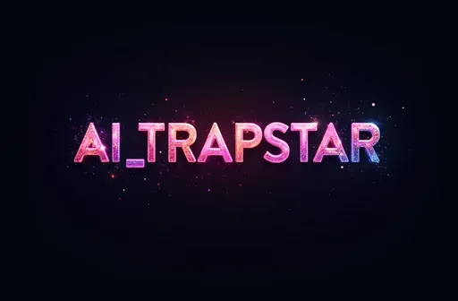 Prompt: High-quality logo design for "AI_TRAPSTAR", modern and sleek aesthetics, bold typography, vibrant colors floating against a dark background, visually striking elements, professional presentation, suitable for an album cover, ultra-detailed, with an emphasis on dynamics and innovation, scaling resolution up to 3000x3000 for impactful visibility.