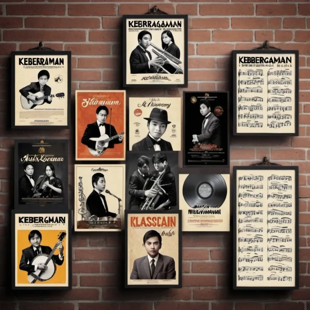 Prompt: poster keberagaman pemain musik klasik