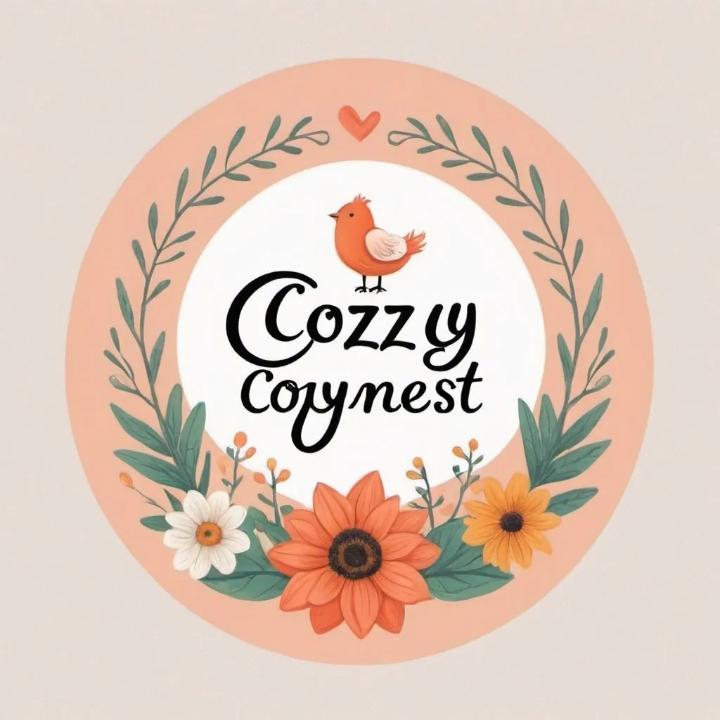 Prompt: A logo for online shop，my shop name is CozyNest Supplies，Harmonious，size 300*300