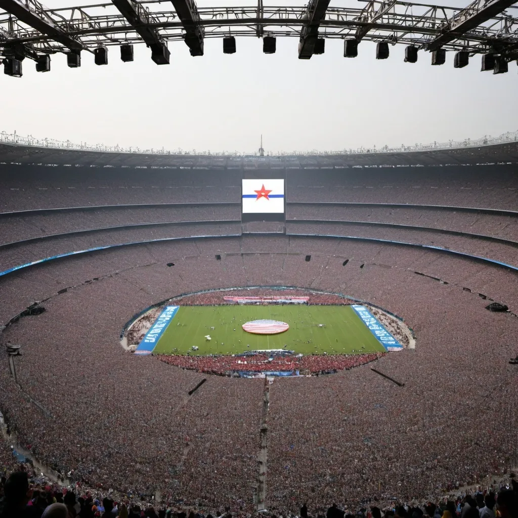 Prompt: Stadium full of 380,000 people
Political rally