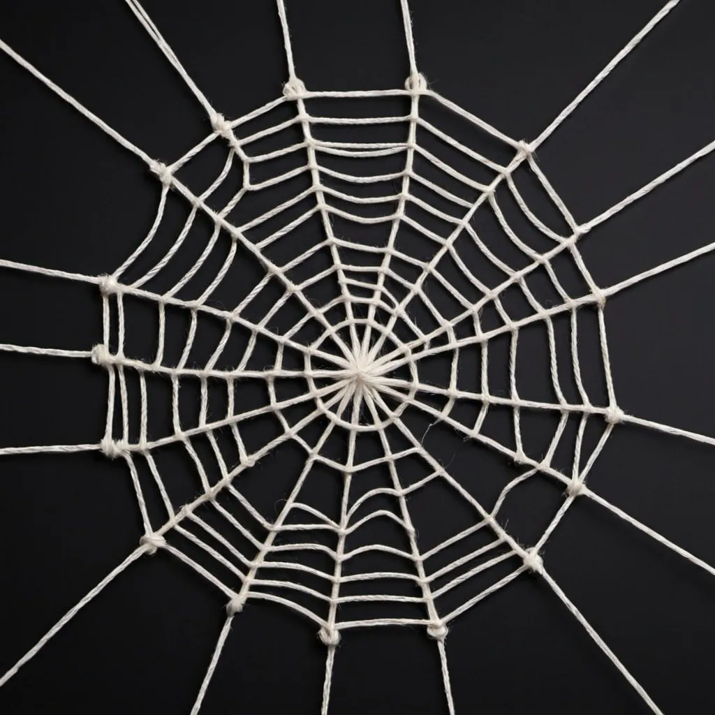 Prompt: Web of string that connects people.
