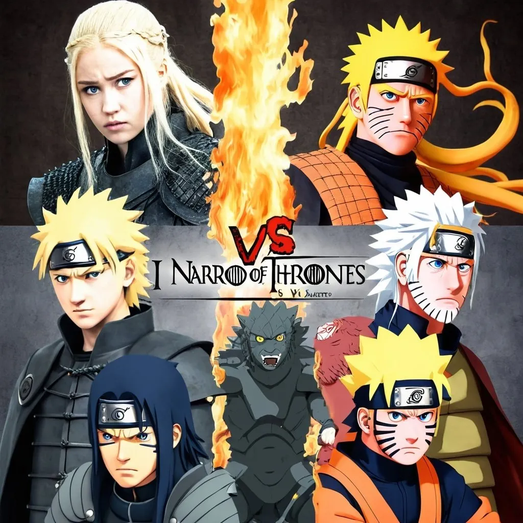 Prompt: game of thrones vs naruto 