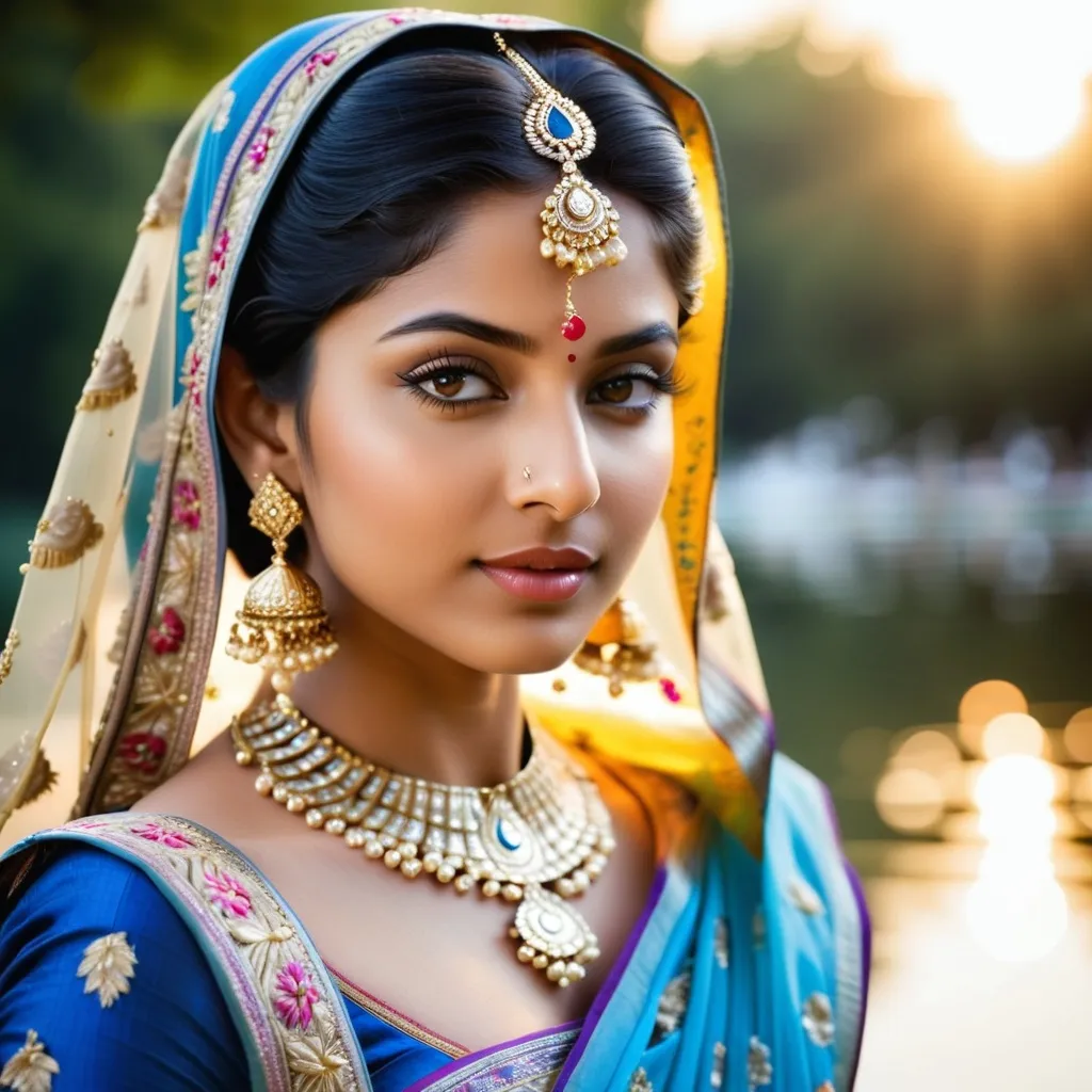 Prompt: A close-up portrait of a Indian beauty