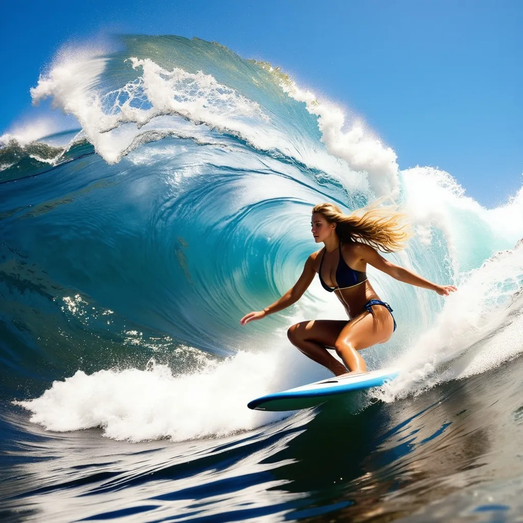 Prompt: A surfer