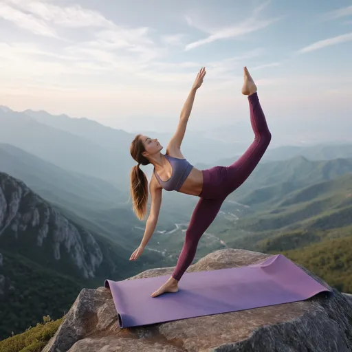 Prompt: A young, exceptionally beautiful girl poses on the top of a high mountain , her figure accentuated by a form-fitting yoga outfit. She engages in a yoga session, stretching her body and legs to achieve a state of tranquility. The full-body view captures her graceful movements, executed in an ultra-realistic and cinematic style. The 4K resolution ensures that the image is visually stunning and has gained popularity on the ArtStation platform.
This photograph captures the enigmatic and ethereal golden glow, evoking the ambiance of a mythical narrative, with classical cinematic style