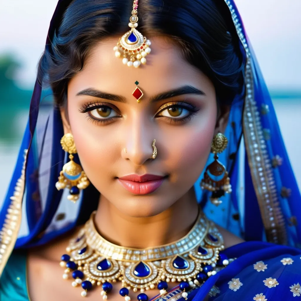 Prompt: A close-up portrait of a Indian beauty